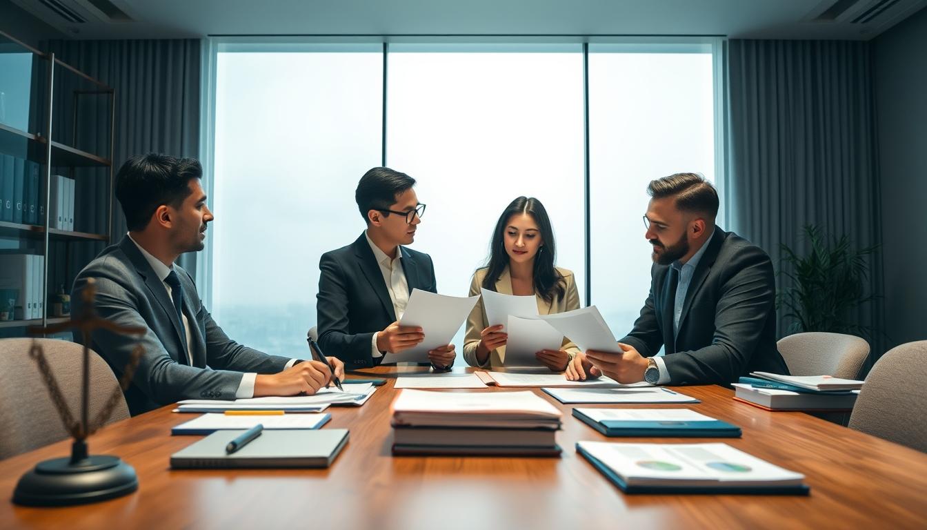 Senior legal team and family support